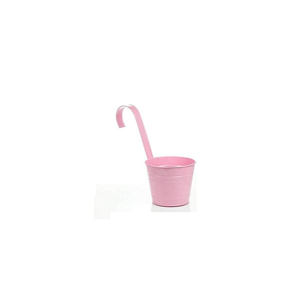 SHENYI Home and Garden Nice Tinplate Pothook Hang Double-Used Flowerpot Nice Storage  Color : Pink 