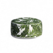 Ove Decors Marlowe Inflatable Stool Ottoman for Indoor or Outdoor, Patio, Camping, All-Weather Resistant, Tropical Green