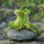 YeLukk Cute Resin Frog,Simulation Statue Decor, Animals Sculpture Garden Landscape, Figurine Decoration for Indoor Outdoor La