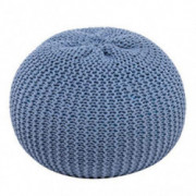 Round Knit Pouf Knit Bean Bag Floor Chair, for Patio and Room Décor-Perfect Balcony Deck and Outdoor Seating Living Bedroom a
