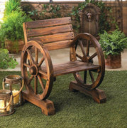 Rustic Country Decor Wagon Wheel Indoor/Outdoor Chair Cabin Patio New