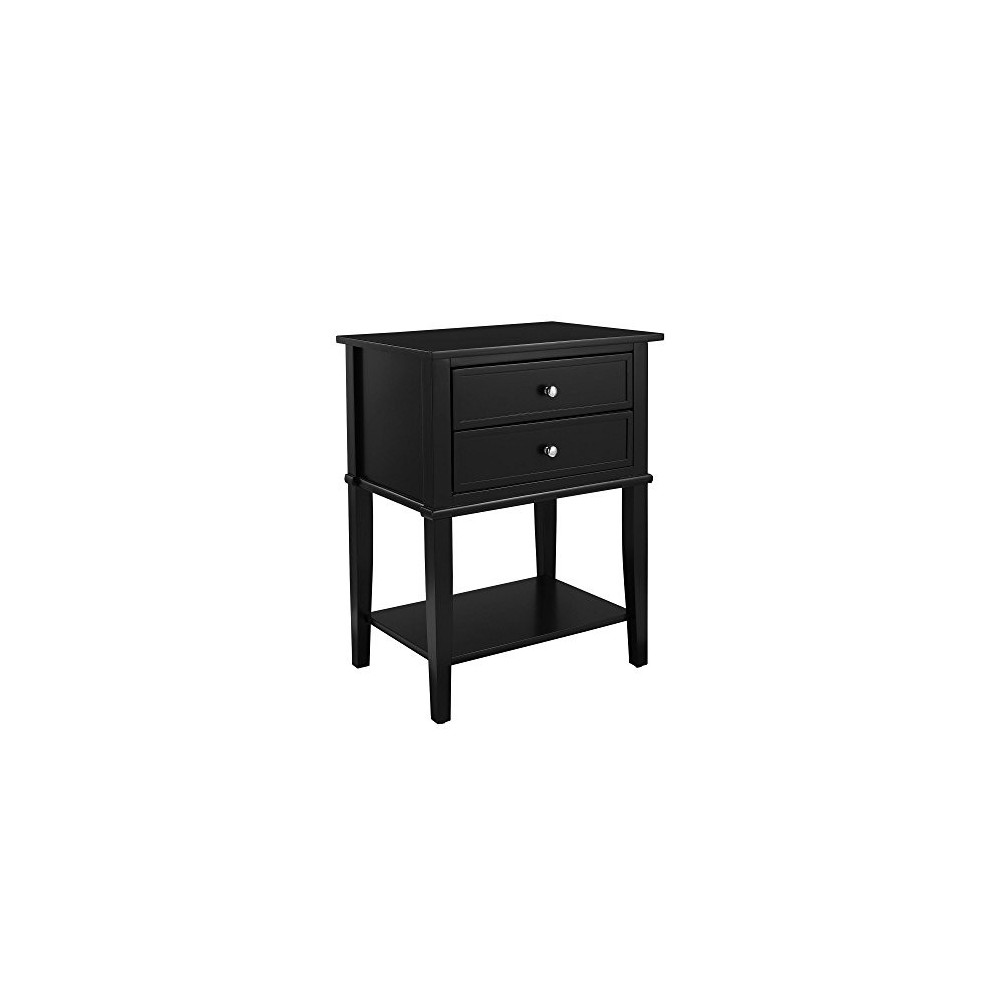 Ameriwood Home Franklin Accent Table 2 Drawers, Black