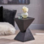 Christopher Knight Home 305826 Jerod Light-Weight Concrete Accent Table, Black