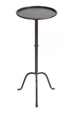 Creative Co-Op Metal Martini Accent Table, Grey