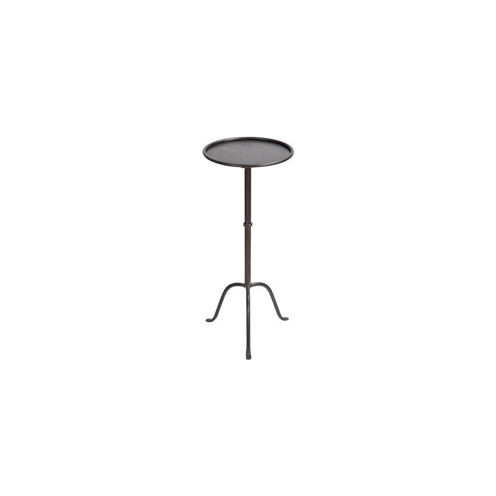 Creative Co-Op Metal Martini Accent Table, Grey