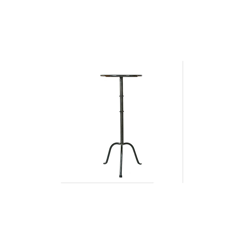 Creative CoOp Metal Martini Accent Table, Grey Universe Furniture