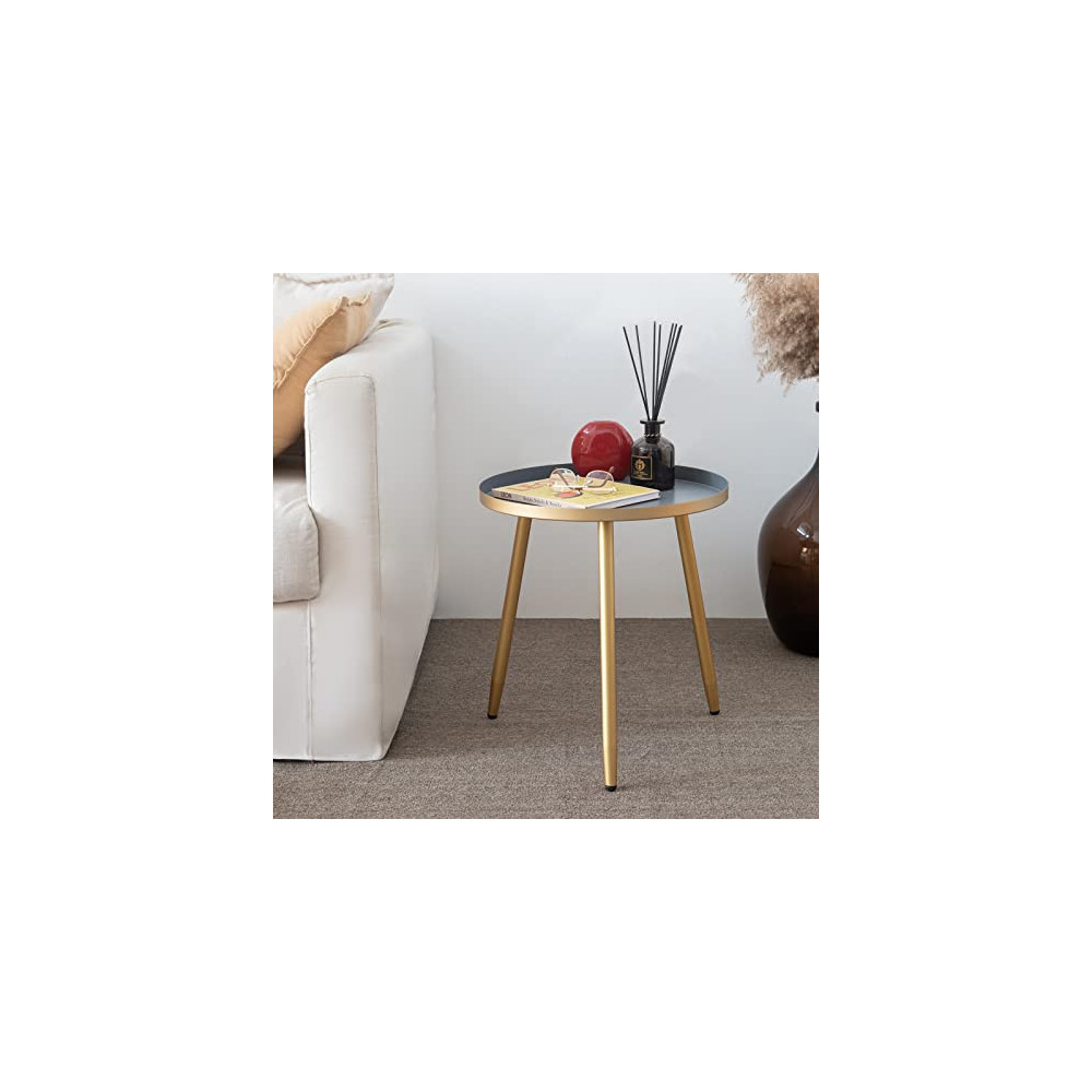 Round Side Table, Metal End Table, Nightstand/Small Tables for Living Room, Accent Tables Cheap, Side Table for Small Spaces,