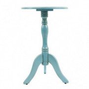 Decor Therapy Simplify Pedestal Accent Table, Turquoise blue