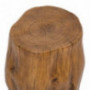 Ball & Cast Faux Wood Stump Stool Accent Table 18.325"Wx15.35"Dx16.54"H Brown Set of 1