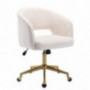 Home Office Chair Swivel Accent Armchair Velvet Upholstered Tufted Chairs for Girls Women Ergonomic Study Task Seat Modern Co