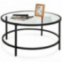 Best Choice Products 36in Modern Round Tempered Glass Accent Side Coffee Table for Living Room, Dining Room, Tea, Home Décor 