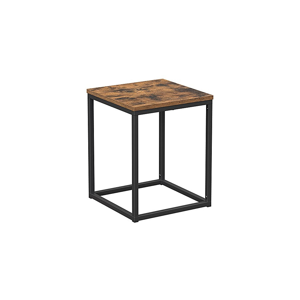 VASAGLE End Table with Thickened Top Plate, 15.7 Inch Side Table, Accent Table, Wood Panel and Steel Frame, Easy Assembly, fo