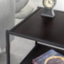 ZINUS Dane 20 Inch Black Frame Side Table / End Table / Easy Assembly, Rich black wood grain  Espresso 