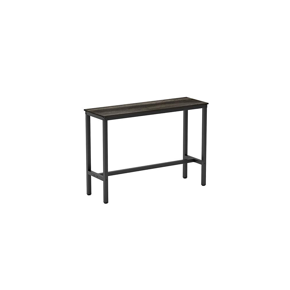 Teraves Bar Table with Solid Metal Frame,Counter Height Table Kitchen Bar Table for Dining Room,Living Room  55.11", Black Oa