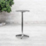 Flash Furniture 23.25" Round Aluminum Indoor-Outdoor Bar Height Table with Flip-Up Table