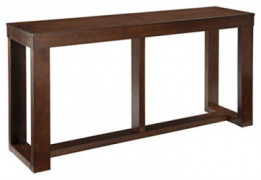 Signature Design by Ashley Watson Mid-Century Rectangular Sofa Table, Dark Brown