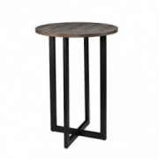 SEI Furniture Danby 42" Bar Bistro Table, Burnt Oak, Black