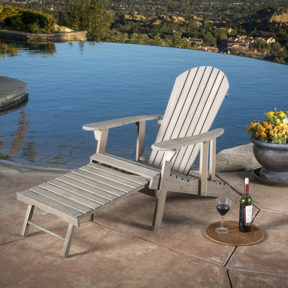 Denise Austin Home Katherine Outdoor Reclining Wood ...