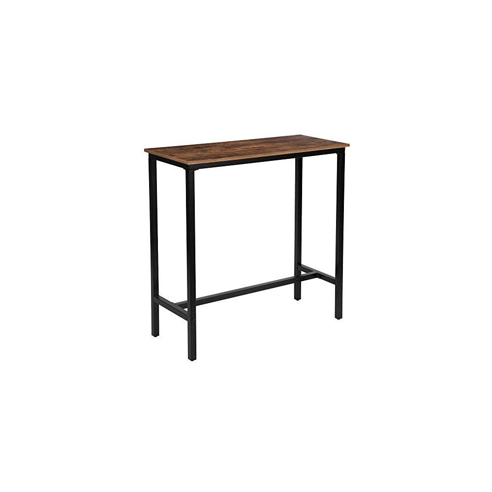 KOZYSPHERE 39.5” Pub Bar Table with Metal Frame, Pub Height Table Bistro Table Mini-Buffet Table Stand Desk Entry Way Table f