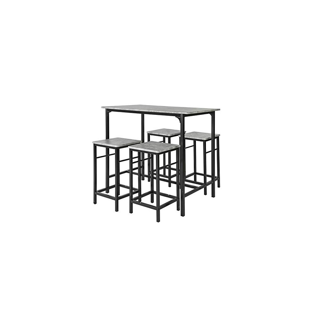 Haotian OGT11-HG 5 Piece Dining Set,Dining Table with 4Stools,Home Kitchen Breakfast Table,Bar Table Set, Bar Table with 4 Ba