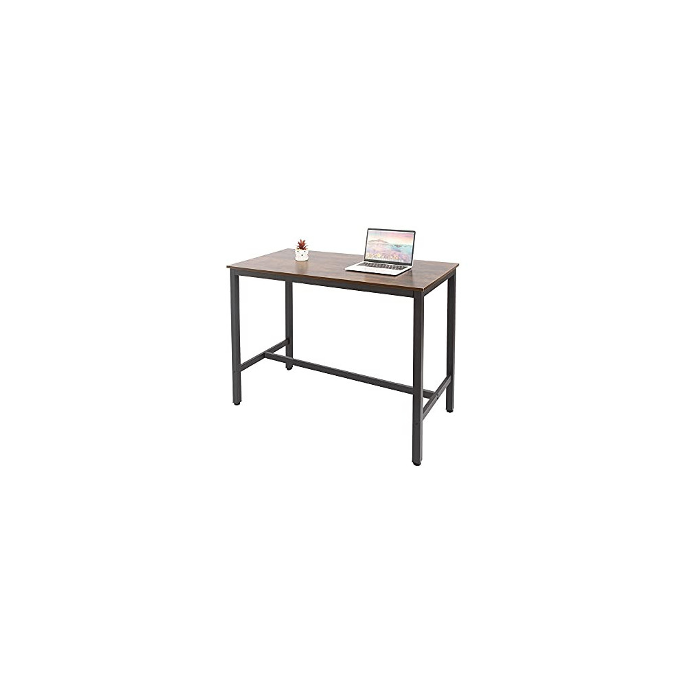 AZL1 Life Concept Bar Table with Metal Frame, Multi-functional Desk for Dining Living Room, Industrial Accent Furniture,Rusti