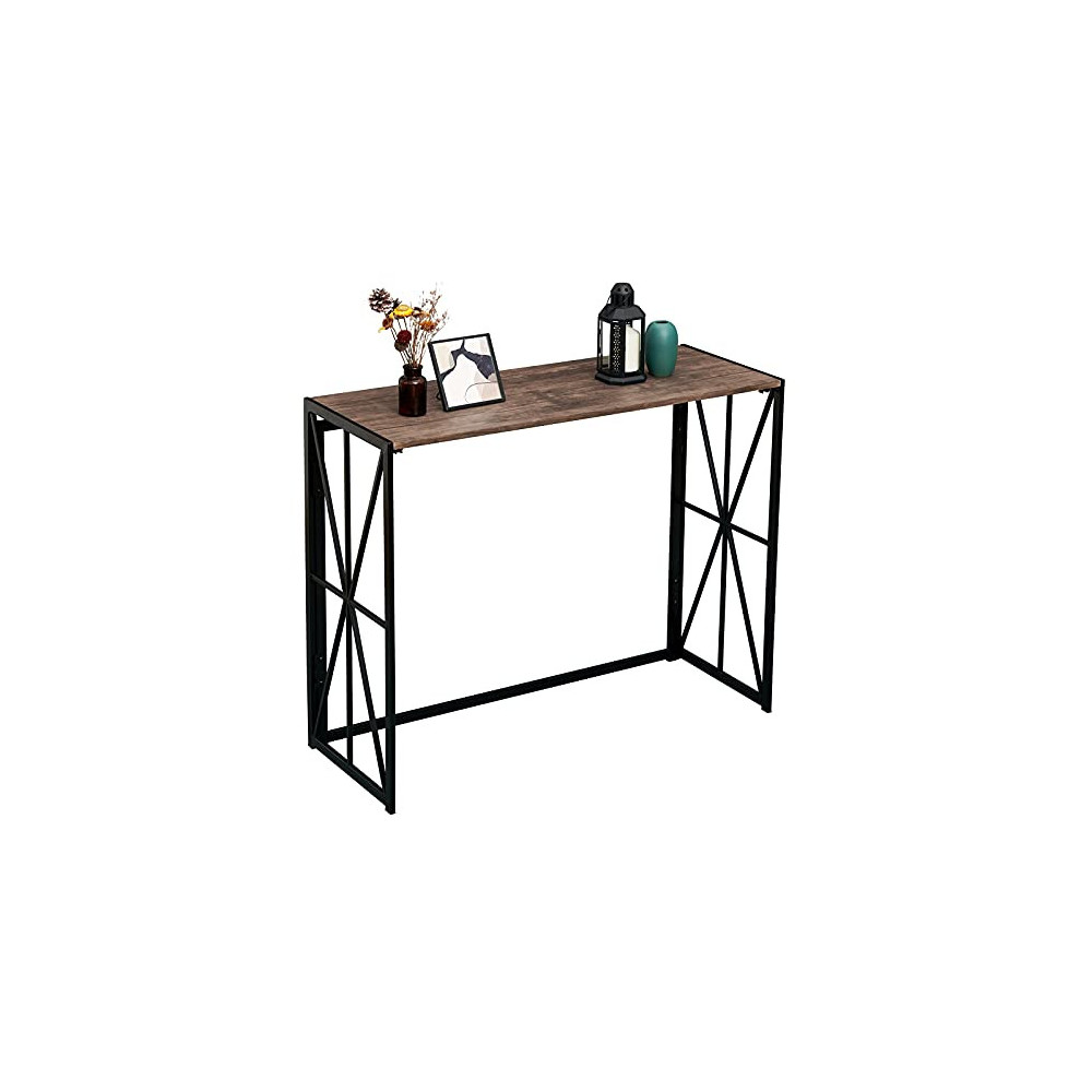 Console Sofa Table for Entryway No Assembly Small Living Room Wall Table for Hallway Folding TV Entrance Table Industrial Kit