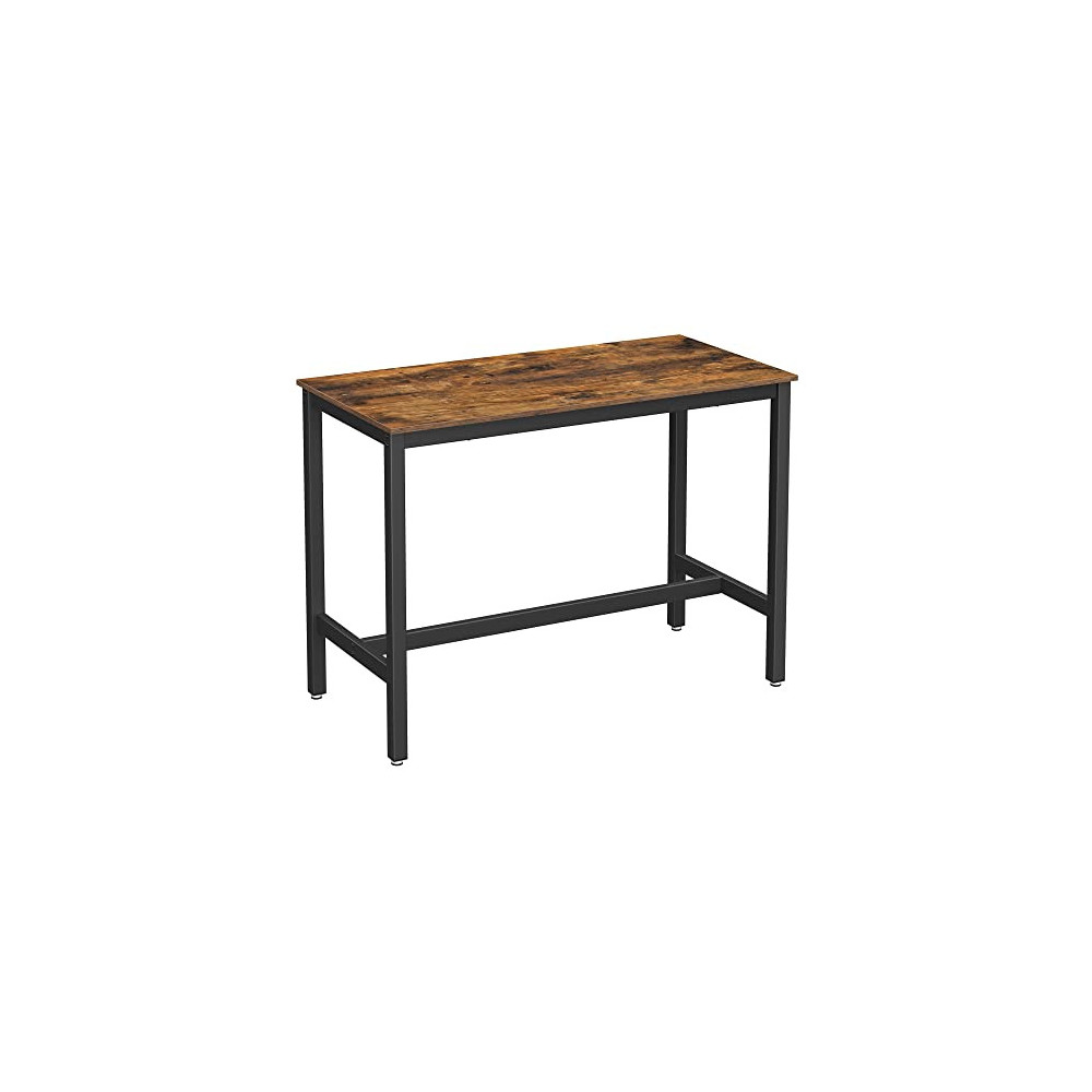 VASAGLE Bar Table, High top Table with Steel Frame, Multifunctional Desk for Dining Room or Living Room, Industrial Accent Fu
