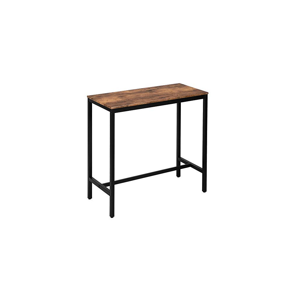 VINGLI Kitchen Bar Table Counter Height Bar Dining Table,Industrial Pub Table with Metal Frame,Computer Desk,Easy Assembly,39