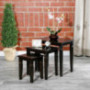 Golden 3-Piece Nesting Tables DTY Indoor Living Furniture Collection - Espresso