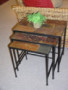 Black 3 Piece Nesting Tables With Slate Top