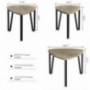 Modern Nesting Coffee Tables Sets of 3 Living Room Industrial Stacking End Side Tables for Bedroom Wood Table Set Vintage Nig