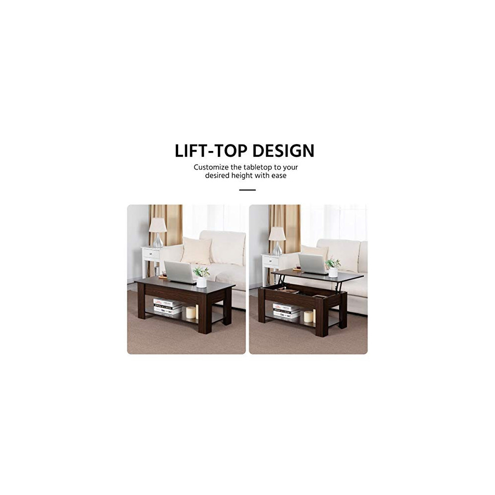 Yaheetech Lift Top Coffee Table with Hidden Compartment and Universe