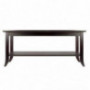 Winsome Genoa Rectangular Coffee Table with Glass Top And Shelf