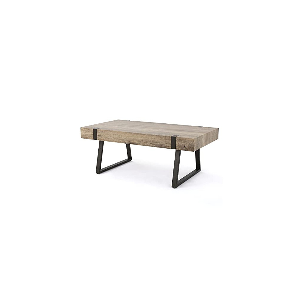 Christopher Knight Home Abitha Faux Wood Coffee Table, Canyon Grey