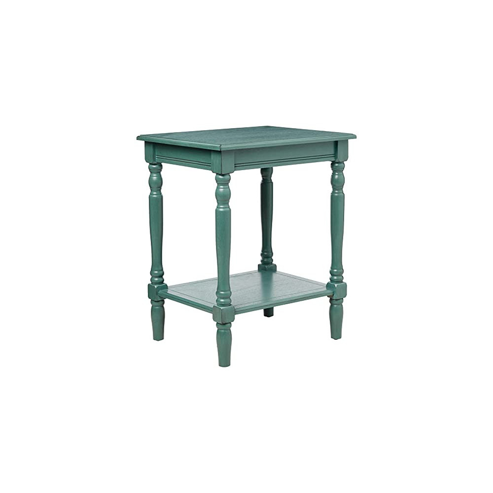 Décor Therapy Simplify End Table Oak, Antique Iced Blue