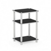FURINNO Just 3-Tier End Table, 1-Pack, White/White,11087WH EX /WH