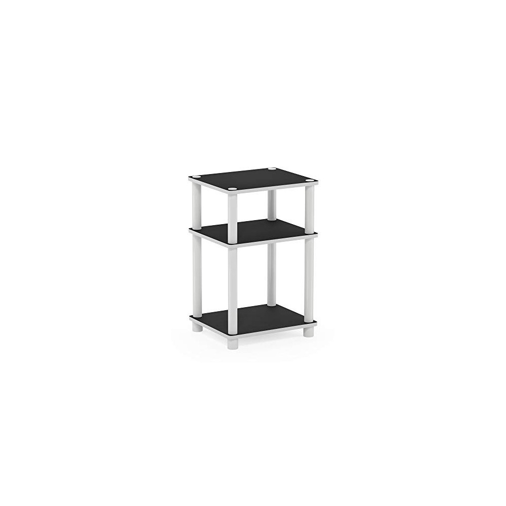 FURINNO Just 3-Tier End Table, 1-Pack, White/White,11087WH EX /WH
