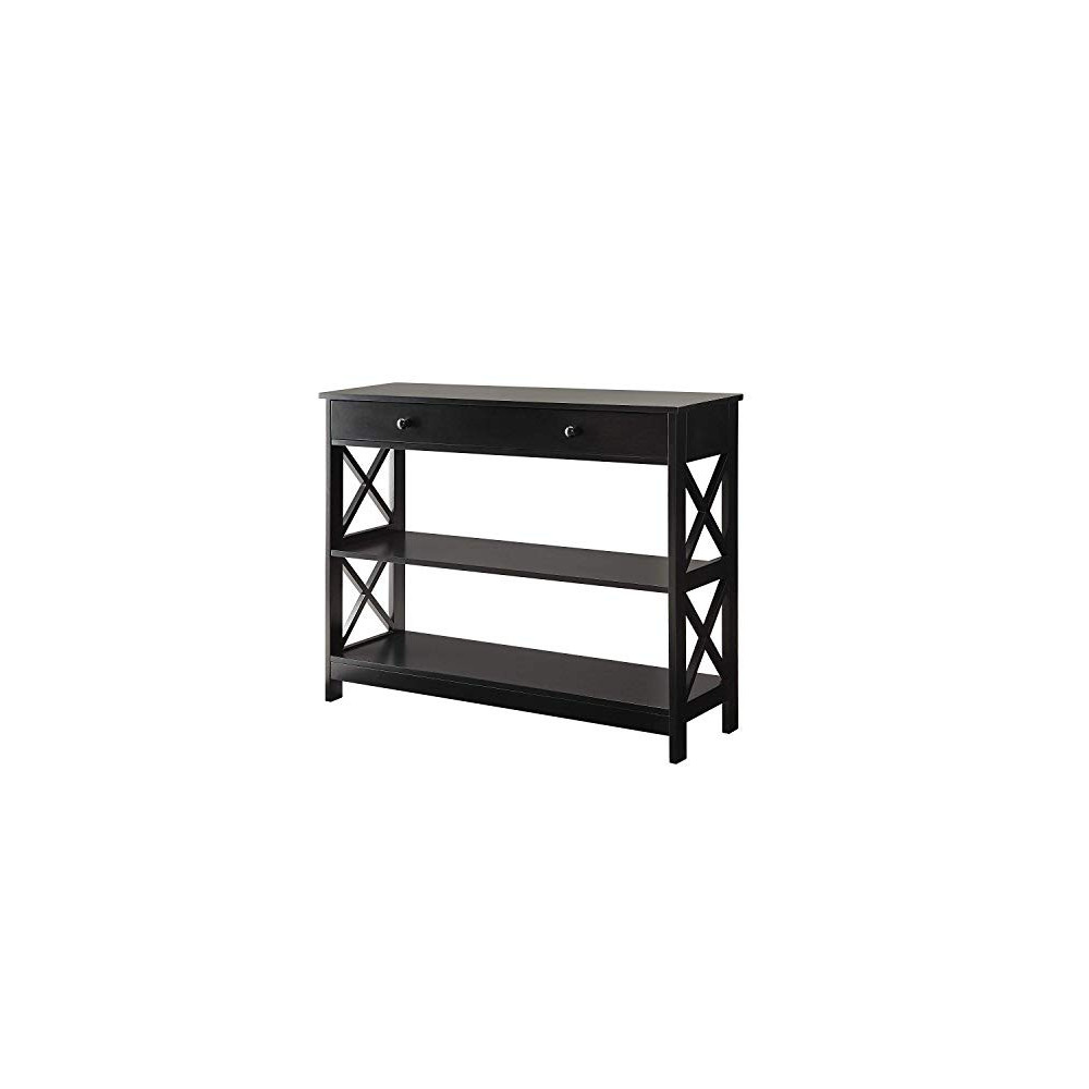 Convenience Concepts Oxford 1 Drawer Console Table, Black