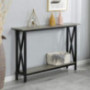 soges Console Table Sofa Table Entry Way Table with Shelves Side Table for Living Room, Hallway, Office Grey DX-125-SW
