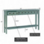 Powell Furniture Sadie Long Console Table, Teal