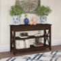 Bush Furniture Key West Console Table with Drawers and Shelves, Bing Cherry