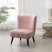 HomeZero Aero Mid-Century Modern Upholstered Accent Chair, Pink
