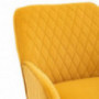 HomVent Modern Velvet Accent Chair with Gold Legs, Upholstered Armchair Reception Chair with Backrest Armrest Leisure Chair f