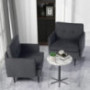 AODAILIHB Accent Chairs for Living Room Set of 2, Deep Seating Armchairs Fabric Comfortable Single Sofa with Matel Legs Comfy