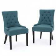 Christopher Knight Home 299537 Hayden Fabric Dining Chairs, 2-Pcs Set, Dark Teal