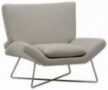 Amazon Brand – Rivet Farr Lotus Accent Chair, 39.8"W, Felt Grey