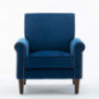 Morden Fort Bedroom Accent Chair, Velvet Upholstered Armchair for Living Room Bedroom Club Office-Navy Blue