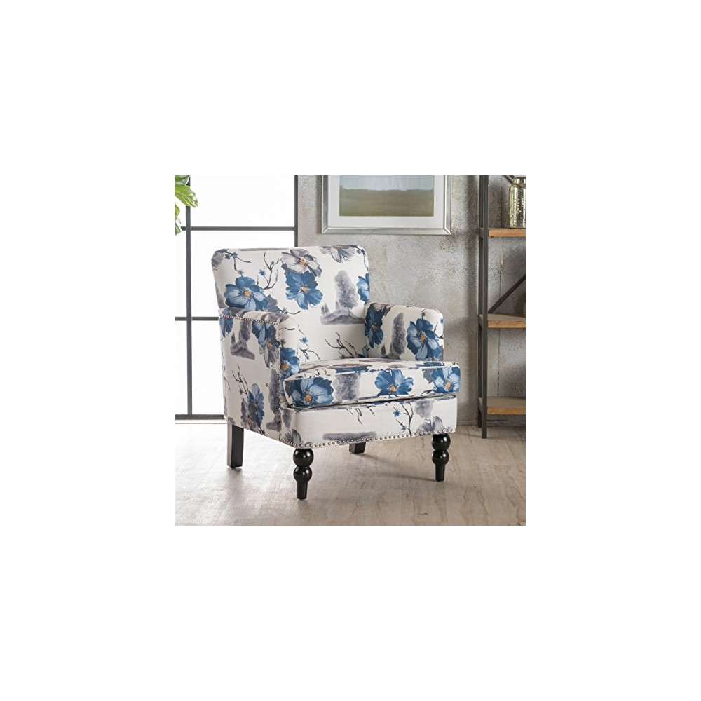 Christopher Knight Home Boaz Fabric Club Chair Floral Print