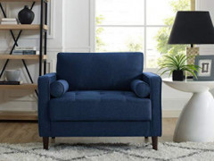 Lifestyle Solutions Lexington Armchair, 39.8" W x 31.1" D x 33.5" H, Navy Blue