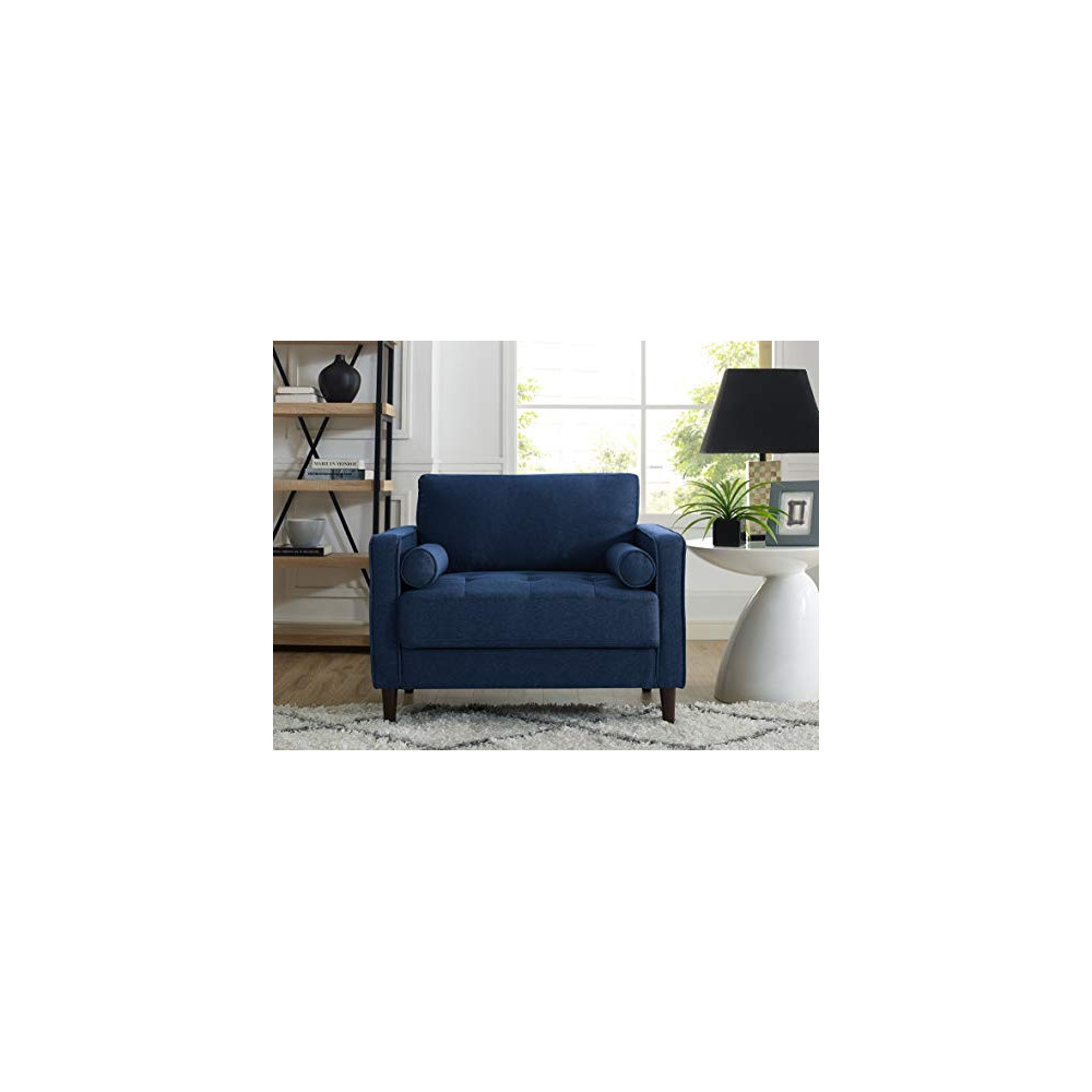 Lifestyle Solutions Lexington Armchair, 39.8" W x 31.1" D x 33.5" H, Navy Blue